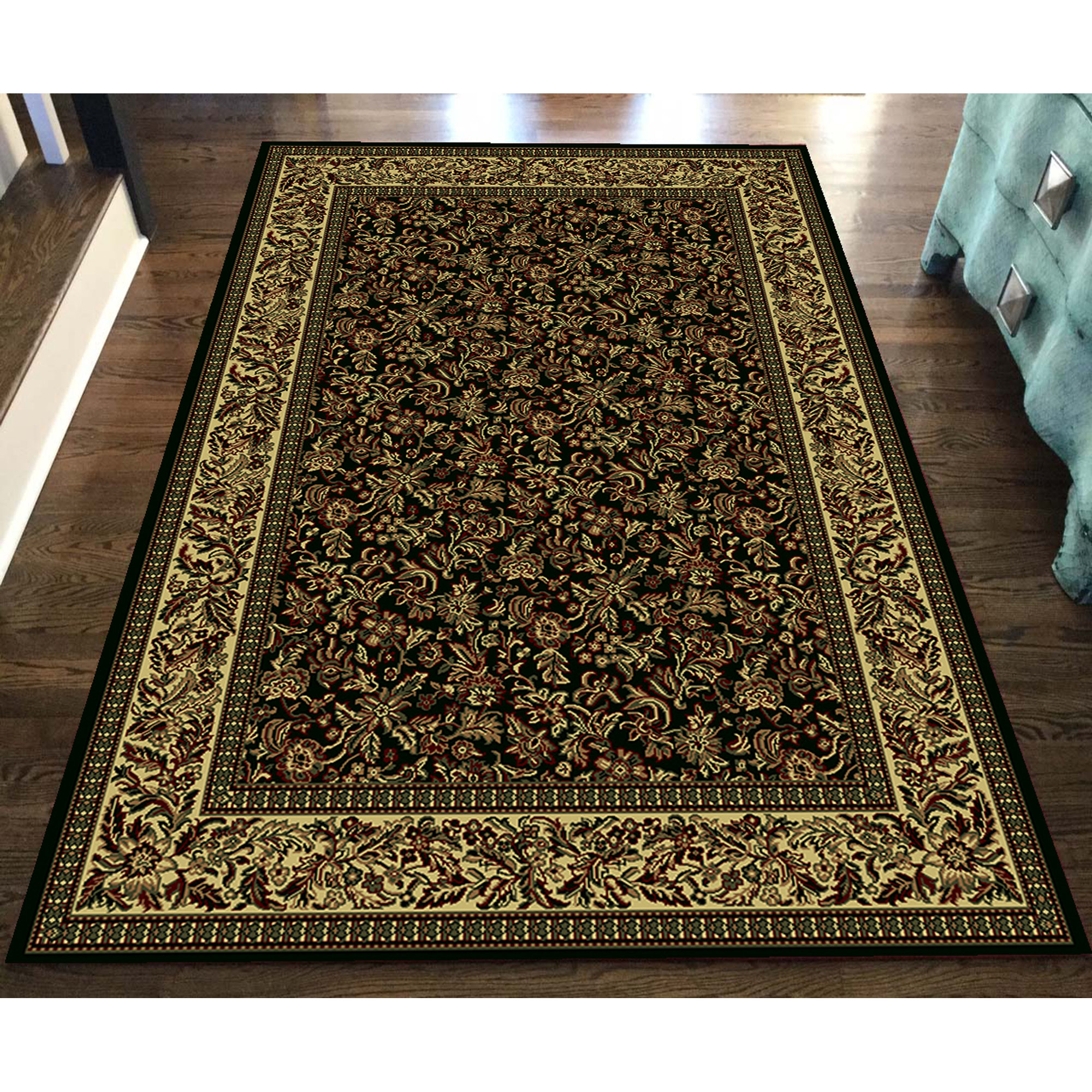 Threadbind Columbus Black/Tan Area Rug & Reviews Wayfair